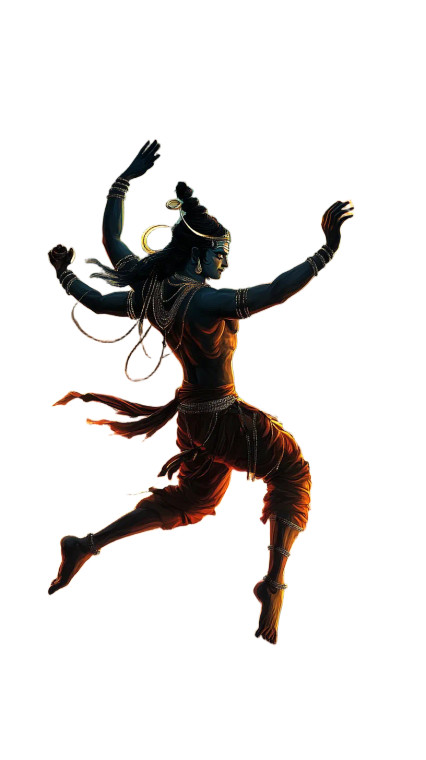 Shiva Fire Dance Natraj Vinyl Car Decal Sticker – Waterproof & UV-Resistant 4.85"