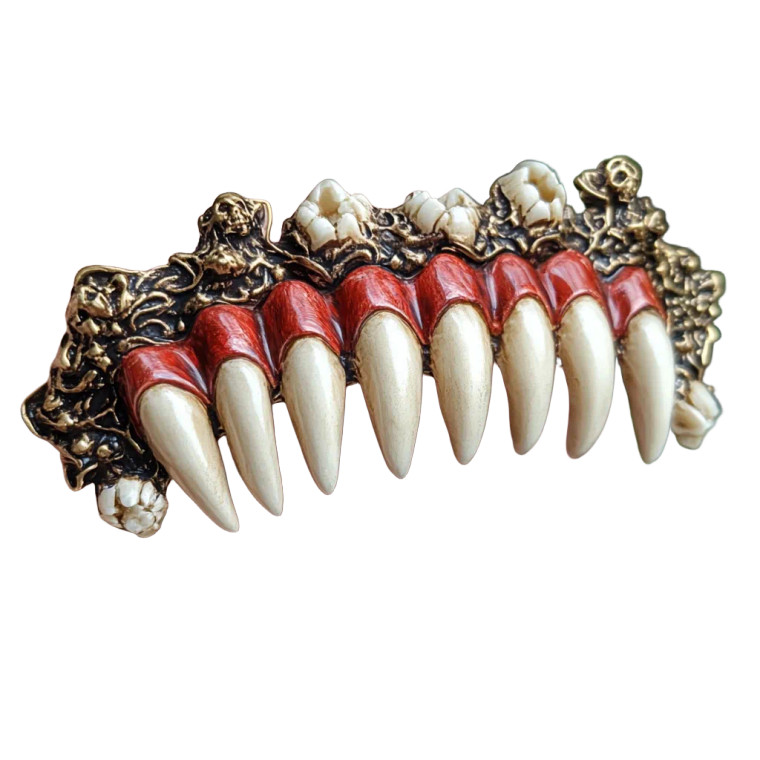 Teeth Hair Clip Vinyl Car Decal Sticker – Waterproof & UV-Resistant 4.0"