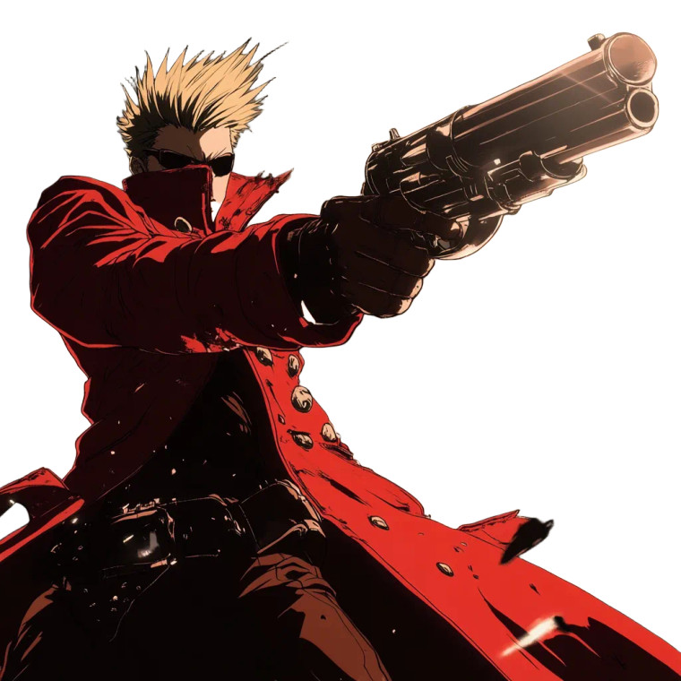 Tri Gun Vash Stampede Vinyl Car Decal Sticker – Waterproof & UV-Resistant 4.0"