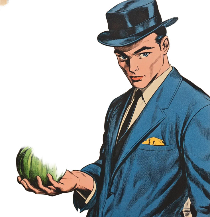 Vintage Detective Gourd Comic Vinyl Car Decal Sticker – Waterproof & UV-Resistant 4.0"