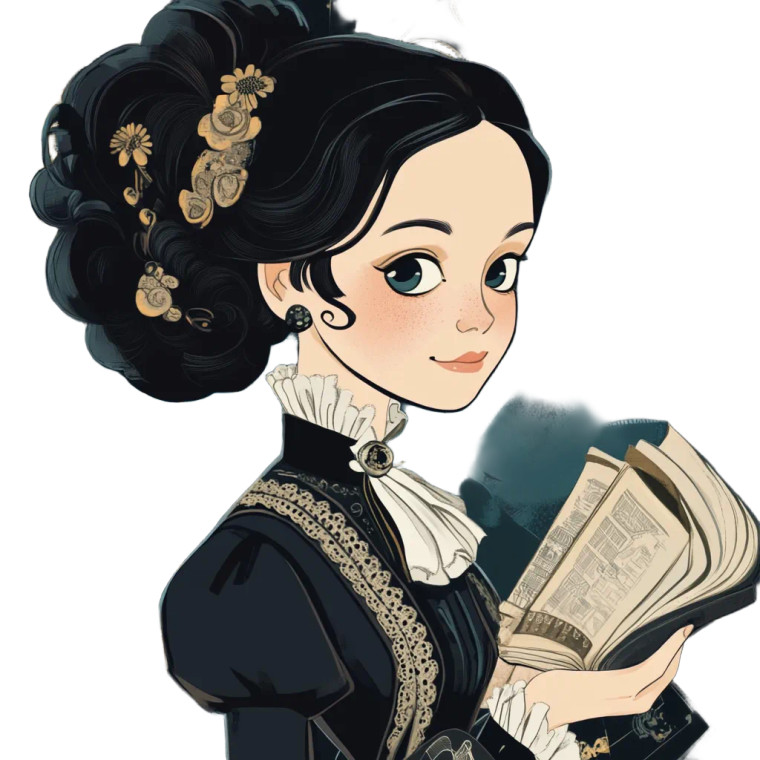 Ada Lovelace Comic Vinyl Car Decal Sticker – Waterproof & UV-Resistant 4.0"