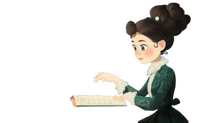 Ada Lovelace Illustrated Working Vinyl Car Decal Sticker – Waterproof & UV-Resistant 7.14"