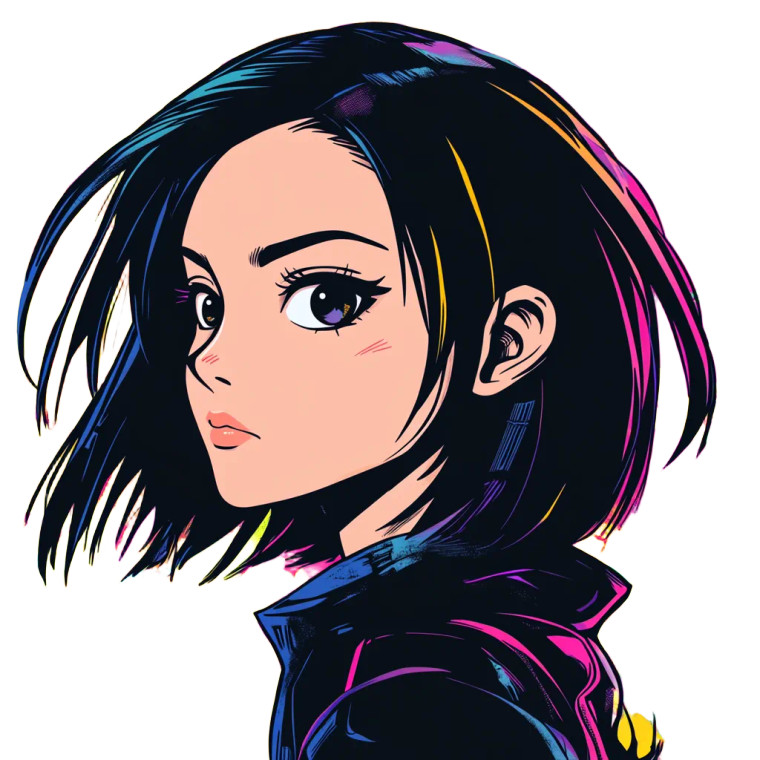 Alita Lichtenstein High Contrast Vinyl Car Decal Sticker – Waterproof & UV-Resistant 4.0"