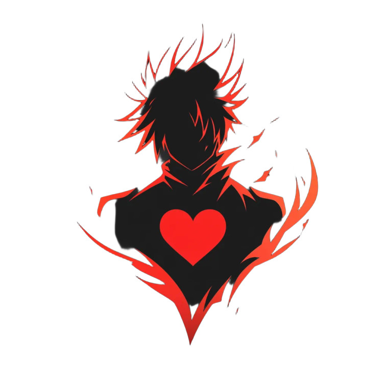 Anime Brave Heart Logo Vinyl Car Decal Sticker – Waterproof & UV-Resistant 4.0"