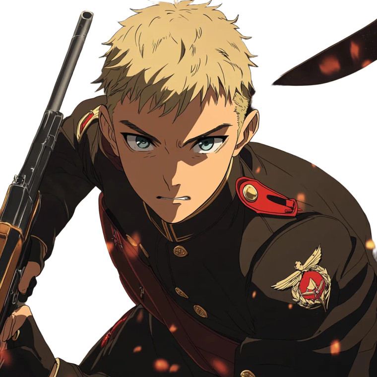 Anime Imperial Soldier Bayonet Vinyl Car Decal Sticker – Waterproof & UV-Resistant 4.0"