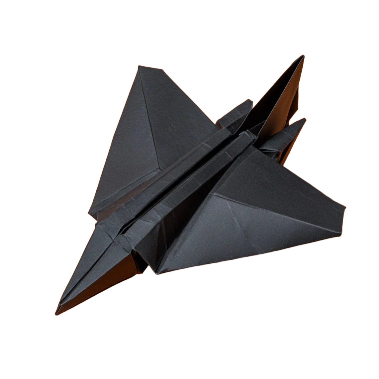 Black Paper Spacecraft Vinyl Car Decal Sticker – Waterproof & UV-Resistant 4.0"