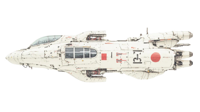 Chinese Spaceship 90S Anime Vinyl Car Decal Sticker – Waterproof & UV-Resistant 7.14"