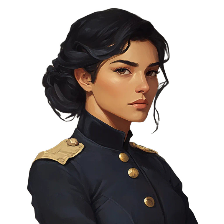 Dark Haired Female Officer Vinyl Car Decal Sticker – Waterproof & UV-Resistant 4.0"