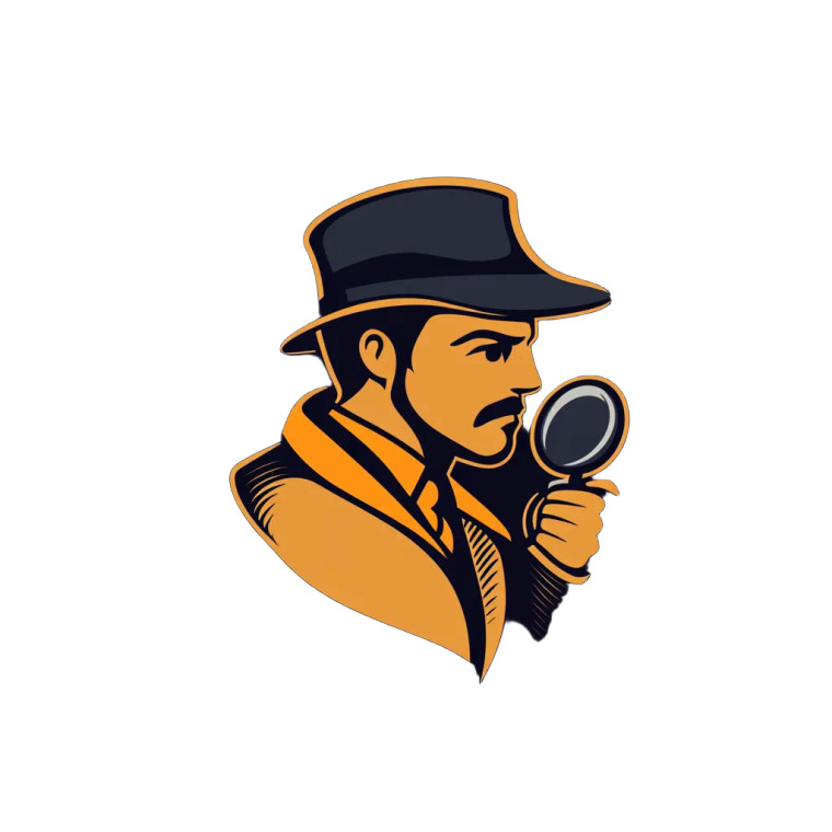 Detective Logo Magnifying Glass Vinyl Car Decal Sticker – Waterproof & UV-Resistant 4.0"