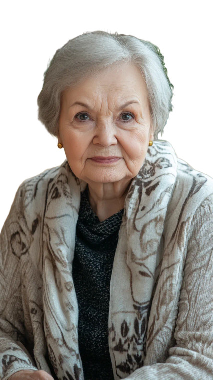 Elderly Woman Portrait Vinyl Car Decal Sticker – Waterproof & UV-Resistant 4.85"