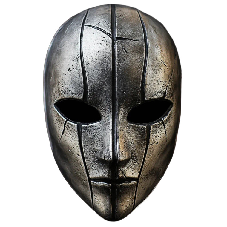 Faceless Silver Mask Scars Vinyl Car Decal Sticker – Waterproof & UV-Resistant 4.0"