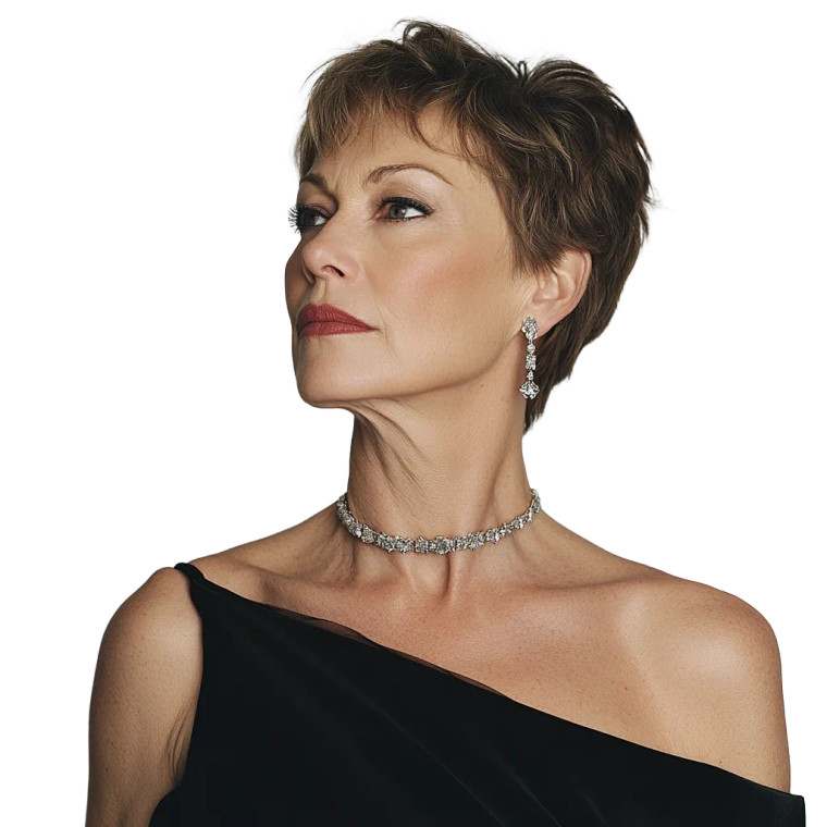 French Woman Evening Gown Vinyl Car Decal Sticker – Waterproof & UV-Resistant 4.0"