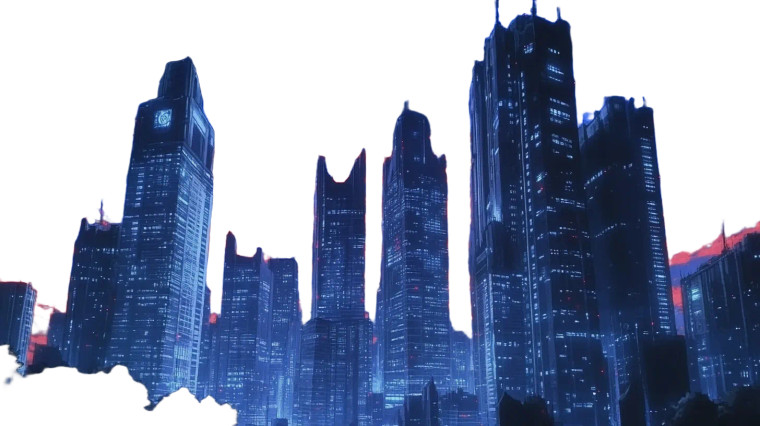 Futuristic Neo Tokyo Skyline Vinyl Car Decal Sticker – Waterproof & UV-Resistant 7.14"