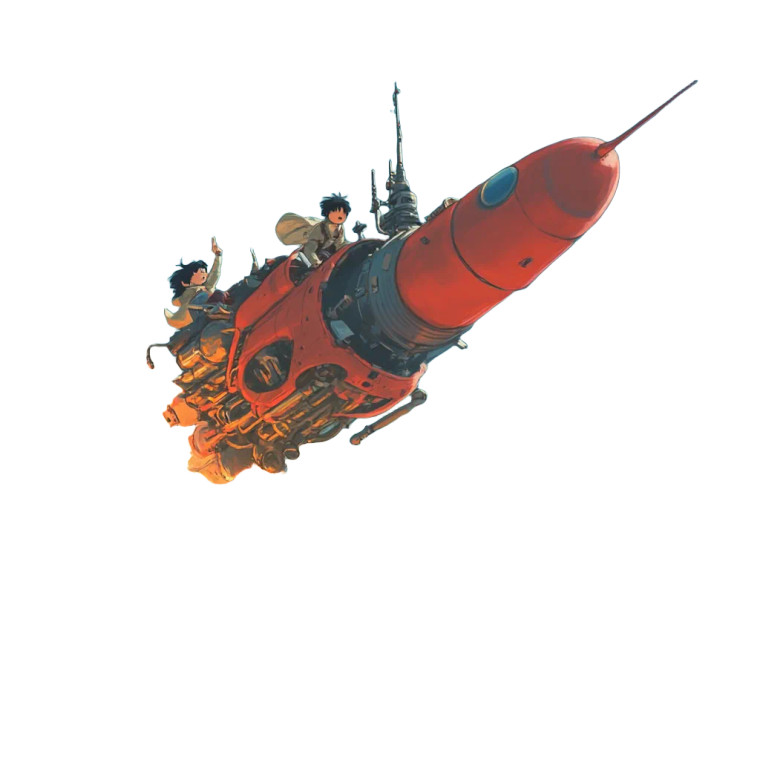 Ghibli Rocket Revenue Meme Vinyl Car Decal Sticker – Waterproof & UV-Resistant 4.0"