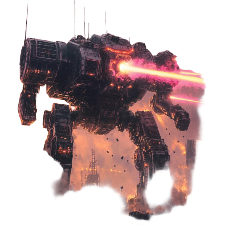 Giant Scifi Mecha Lasers Vinyl Car Decal Sticker – Waterproof & UV-Resistant 4.0"