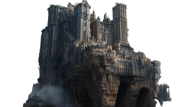 Grand Towering Architecture Fragile Vinyl Car Decal Sticker – Waterproof & UV-Resistant 7.14"