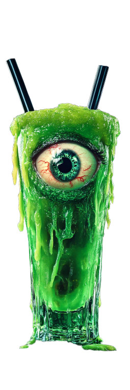 Green Slime Halloween Drink Vinyl Car Decal Sticker – Waterproof & UV-Resistant 4.0"