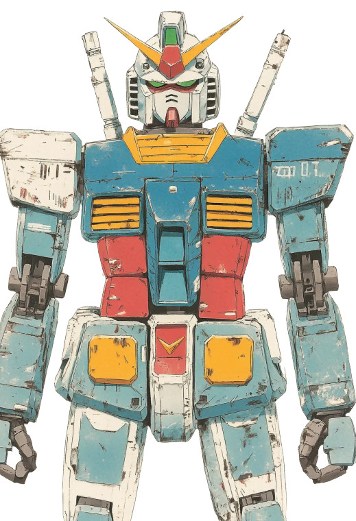 Gundam Head Blue Red Vinyl Car Decal Sticker – Waterproof & UV-Resistant 4.0"