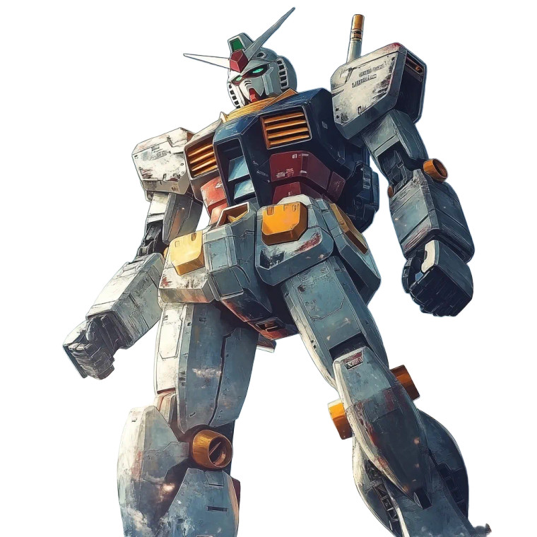 Gundam V6 1 Vinyl Car Decal Sticker – Waterproof & UV-Resistant 4.0"