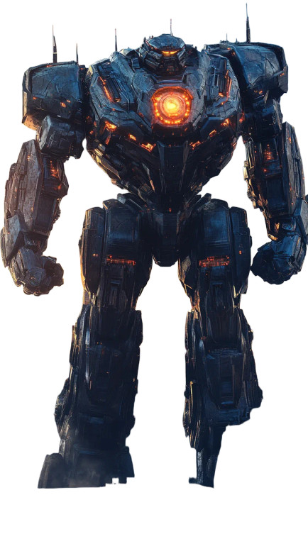 Jaeger Mech Cityscape Vinyl Car Decal Sticker – Waterproof & UV-Resistant 4.0"