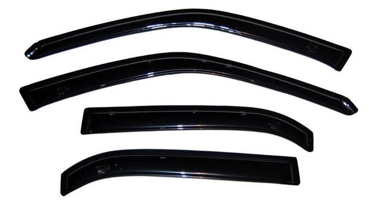 Custom Fit Smoke Acrylic Rain Guards | Set of 4 | For 1998-2002 Toyota Corolla, Chevy Prizm | Keep Rain Out, Vent Fresh Air