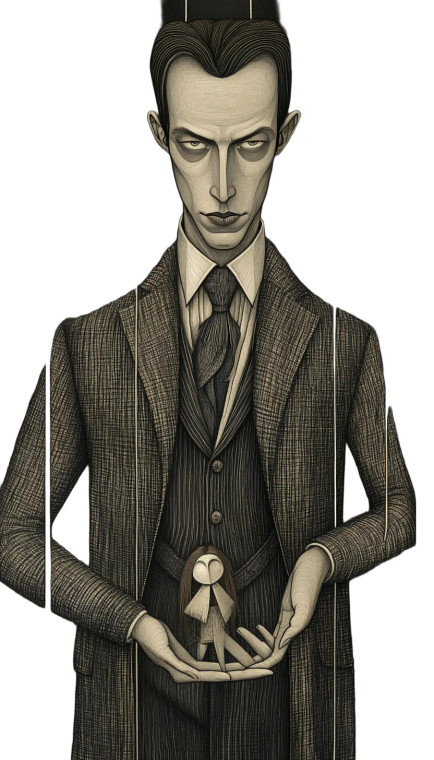 Manipulator Puppet Shadows Vinyl Car Decal Sticker – Waterproof & UV-Resistant 4.0"