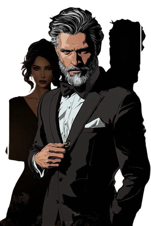 Mysterious Handsome Man Silver Hair Vinyl Car Decal Sticker – Waterproof & UV-Resistant 4.48"