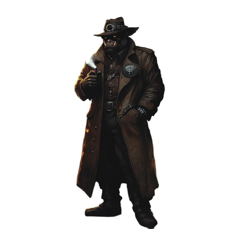 Noir Orc Detective Crime Scene Vinyl Car Decal Sticker – Waterproof & UV-Resistant 4.0"