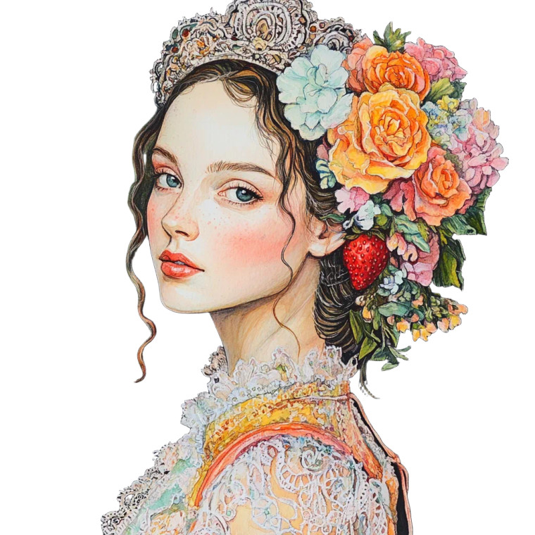 Regal Woman Baroque Dress Vinyl Car Decal Sticker – Waterproof & UV-Resistant 4.0"