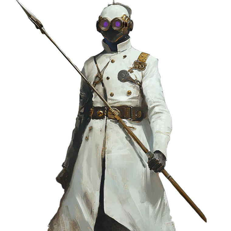 Steam Punk Automoton Spear Vinyl Car Decal Sticker – Waterproof & UV-Resistant 4.0"