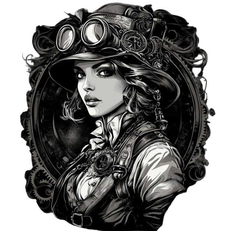 Steampunk Woman Hot Vinyl Car Decal Sticker – Waterproof & UV-Resistant 4.0"