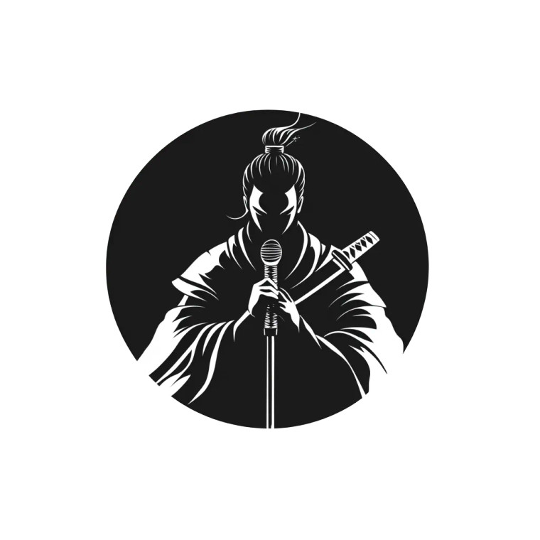 Sword Immortal Microphone Logo Vinyl Car Decal Sticker – Waterproof & UV-Resistant 4.0"