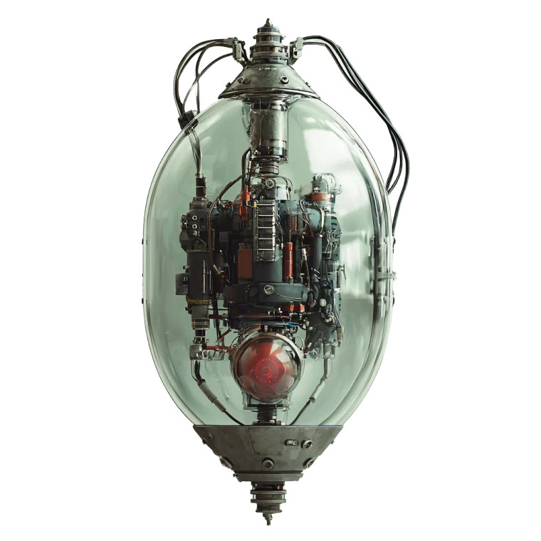 Bio Machine Realistic Vinyl Car Decal Sticker – Waterproof & UV-Resistant 4.0"