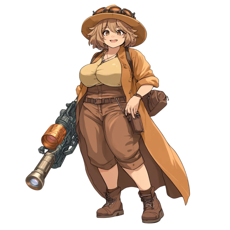 Chubby Safari Anime Female Vinyl Car Decal Sticker – Waterproof & UV-Resistant 4.0"