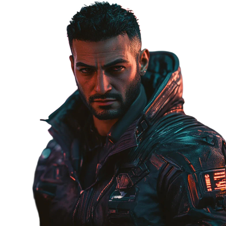 Cyberpunk Reporter Middle Eastern Vinyl Car Decal Sticker – Waterproof & UV-Resistant 4.0"