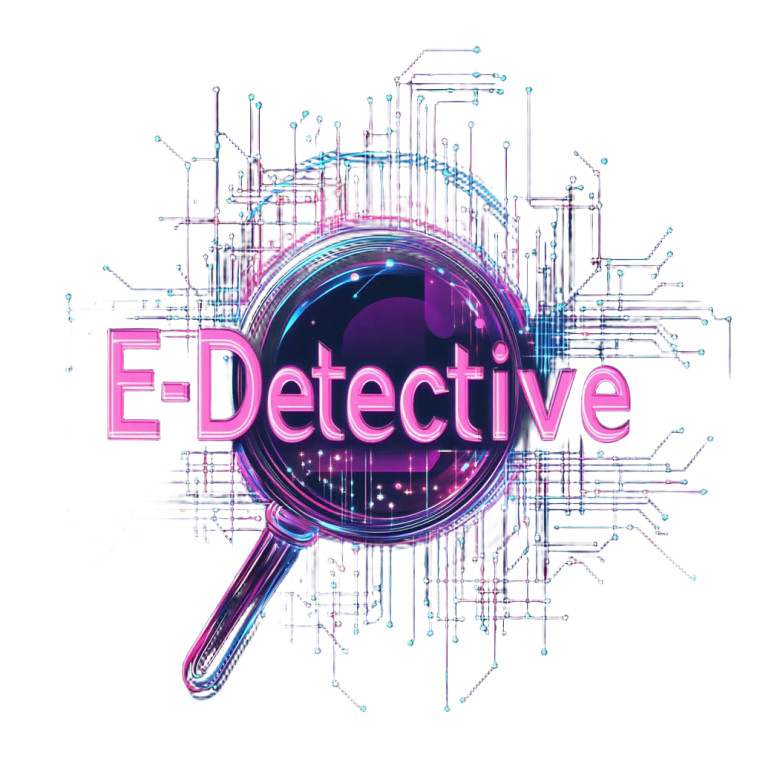 E Detective Logo Futuristic Vinyl Car Decal Sticker – Waterproof & UV-Resistant 4.0"