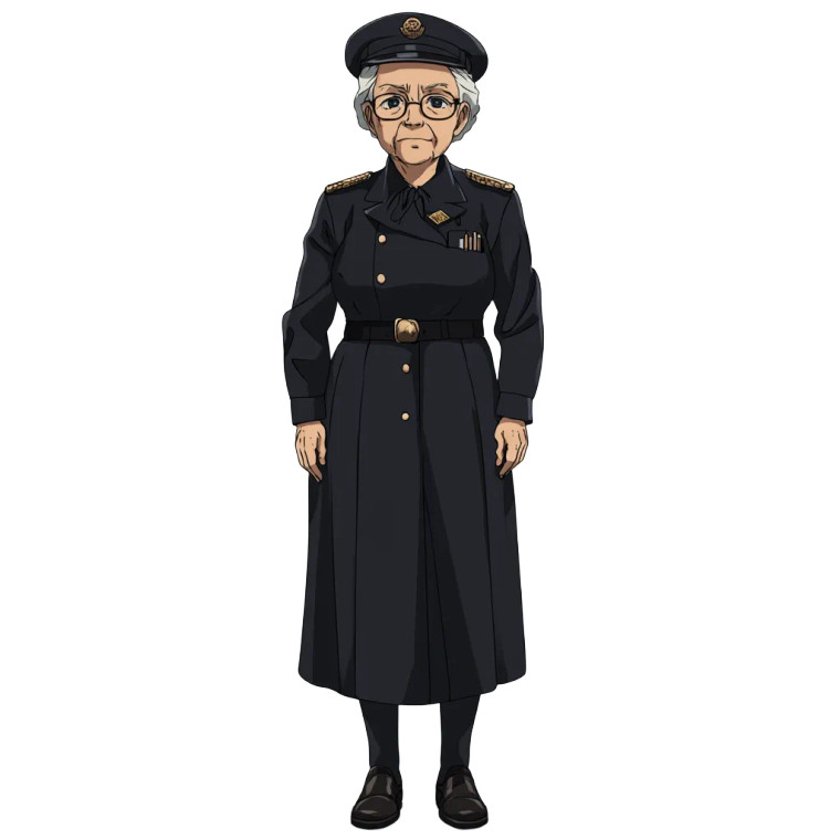 Elderly Woman Conductor Anime Vinyl Car Decal Sticker – Waterproof & UV-Resistant 4.0"