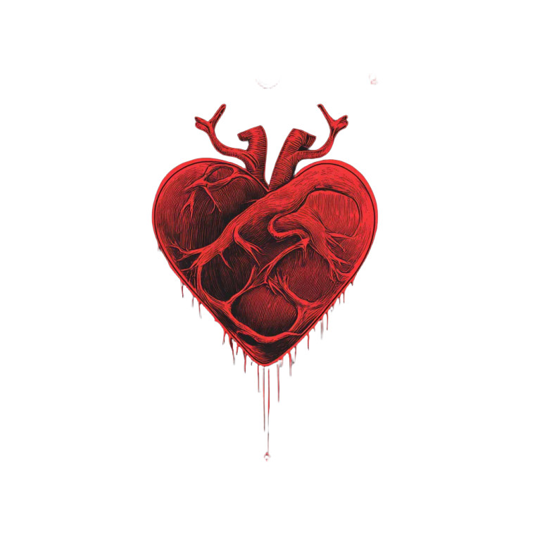 Midieval Rpg Card Skeleton Heart Vinyl Car Decal Sticker – Waterproof & UV-Resistant 4.0"