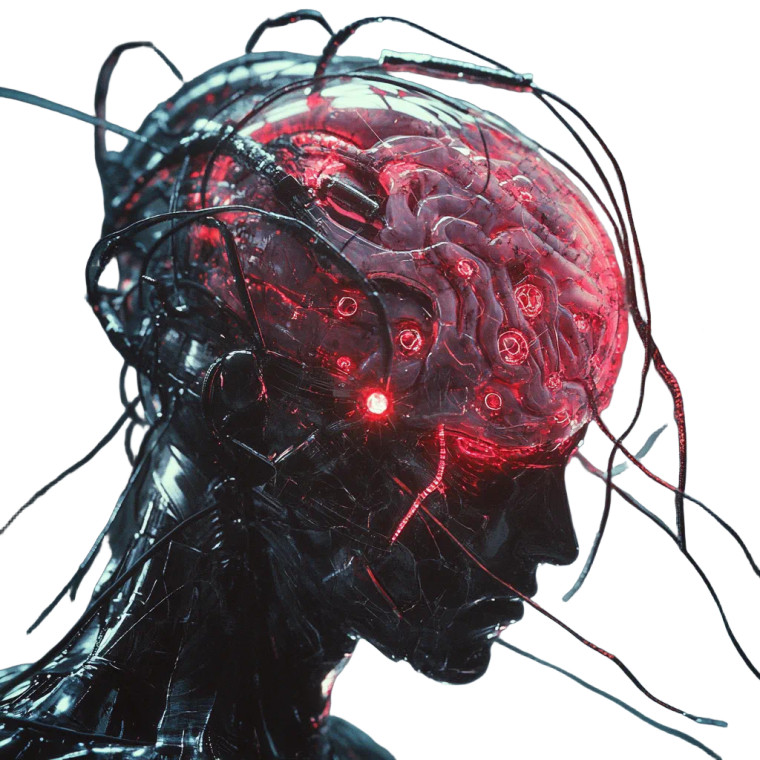 Robot Brain Photo Vinyl Car Decal Sticker – Waterproof & UV-Resistant 4.0"