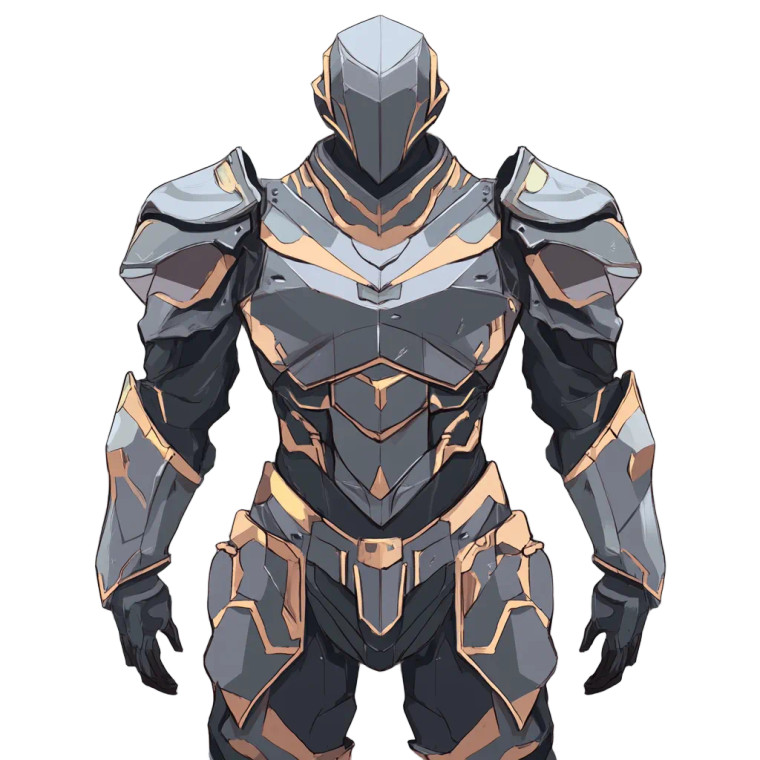 Anime Armor Flat Vinyl Car Decal Sticker – Waterproof & UV-Resistant 4.0"