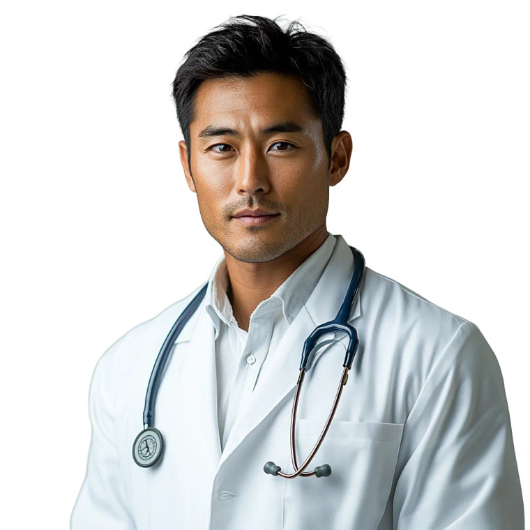 Asian Doctor Bright Studio Vinyl Car Decal Sticker – Waterproof & UV-Resistant 4.0"