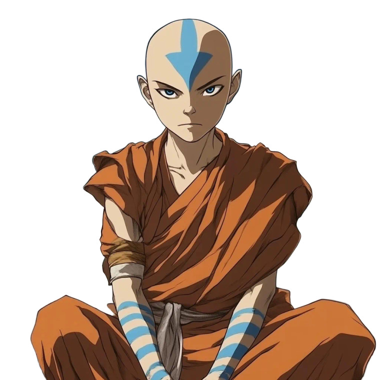 Avatar Orange Anime Vinyl Car Decal Sticker – Waterproof & UV-Resistant 4.0"