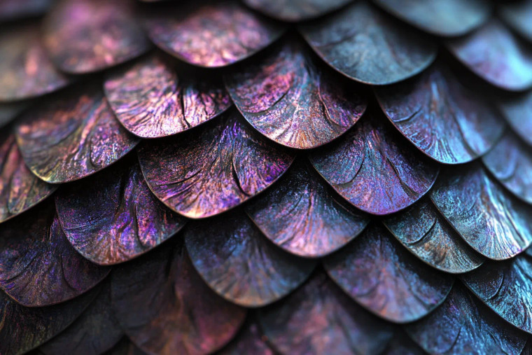 Black Purple Dragon Scales Vinyl Car Decal Sticker – Waterproof & UV-Resistant 6.0"