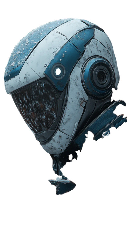 Blue Silver Exoskeleton Snow Vinyl Car Decal Sticker – Waterproof & UV-Resistant 4.0"