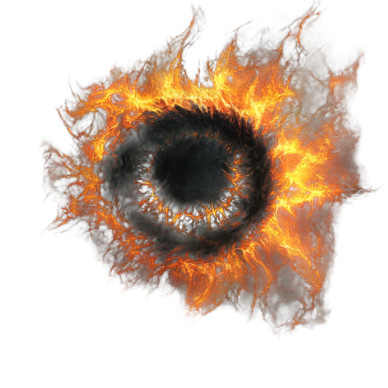 Burning Eye Dark Void Vinyl Car Decal Sticker – Waterproof & UV-Resistant 4.0"