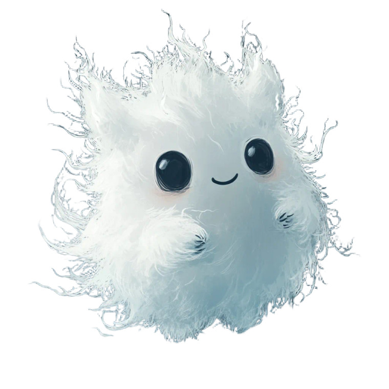 Cute Furry Whispy Creature Vinyl Car Decal Sticker – Waterproof & UV-Resistant 4.0"