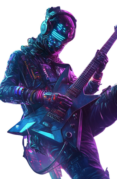 Cyberpunk Musician Neon Vinyl Car Decal Sticker – Waterproof & UV-Resistant 4.0" Cyberpunk Musician Neon Vinyl Car Decal Sticker – Waterproof & UV-Resistant 4.0"