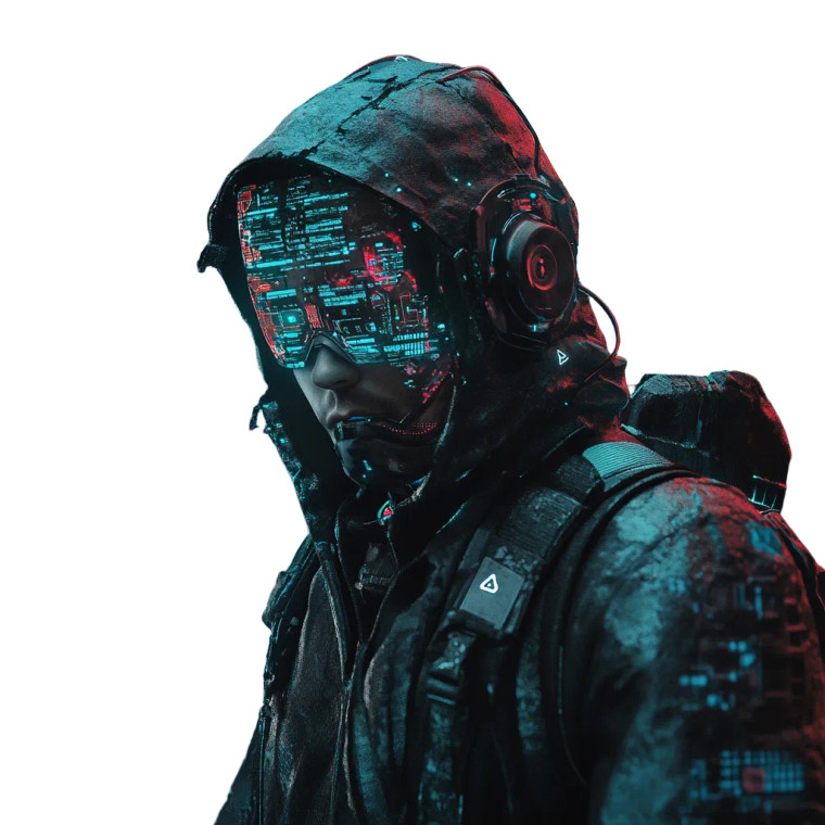 Cyberpunk Worker Man Vinyl Car Decal Sticker – Waterproof & UV-Resistant 4.0"