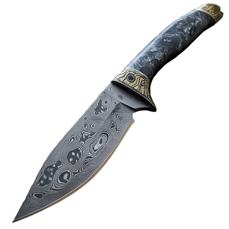 Damascus Throwing Knife Vinyl Car Decal Sticker – Waterproof & UV-Resistant 4.0"