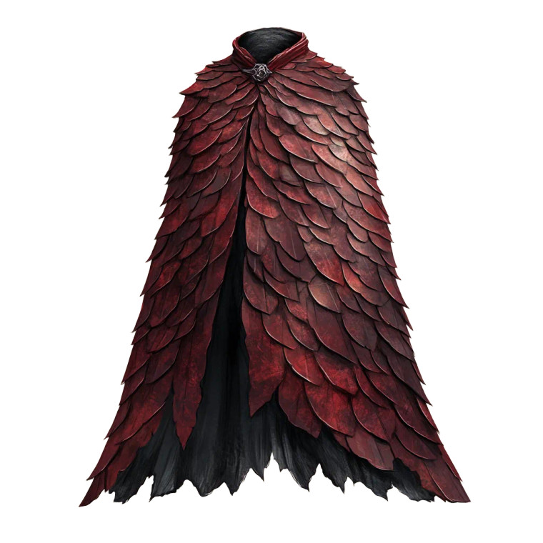 Dark Red Scale Cape Vinyl Car Decal Sticker – Waterproof & UV-Resistant 4.0"